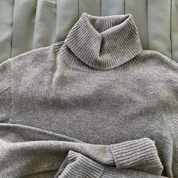 Soft Surroundings Black Chloe Pleated Turtleneck Sweater Dress Ps - Picture 8 of 11